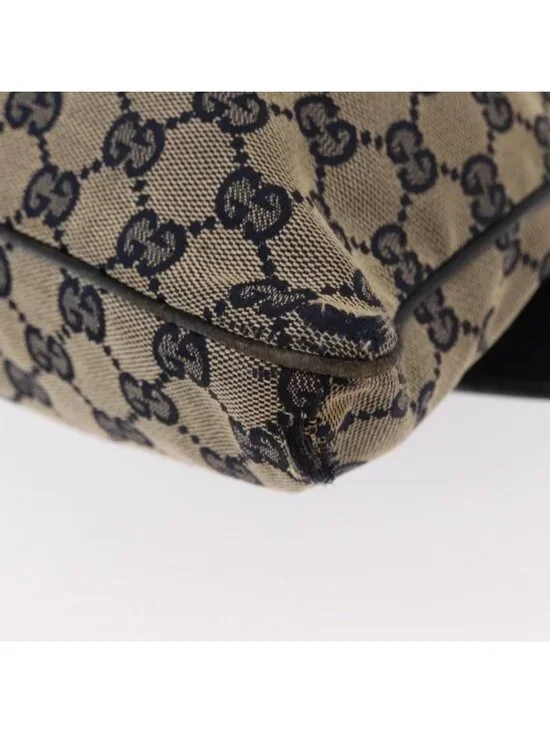 Authentic GUCCI GG Canvas Sherry Line Shoulder Bag Navy Red 169937 - Picture 2 of 16